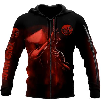 Customize Name Samurai Tattoo Japan 3D All Over Printed Unisex Shirt