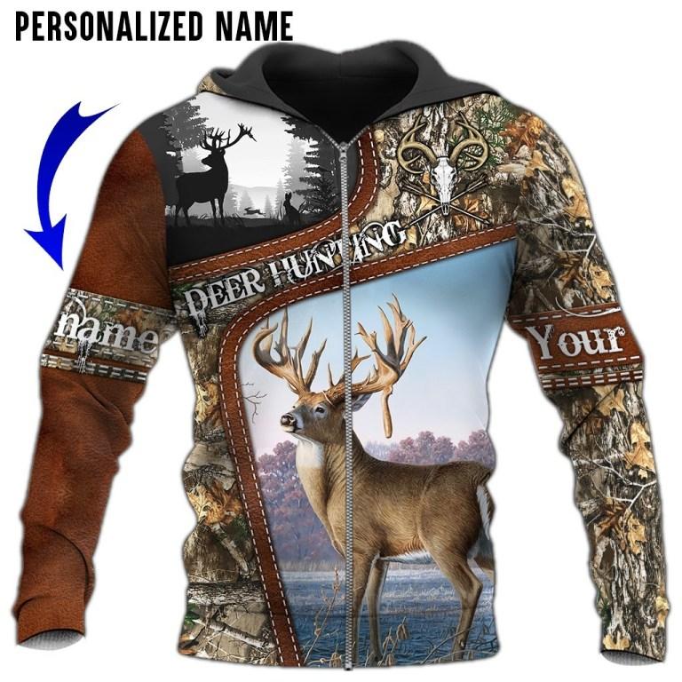 Premium Personalized Name Hunting 3D All Over Printed Unisex Shirts