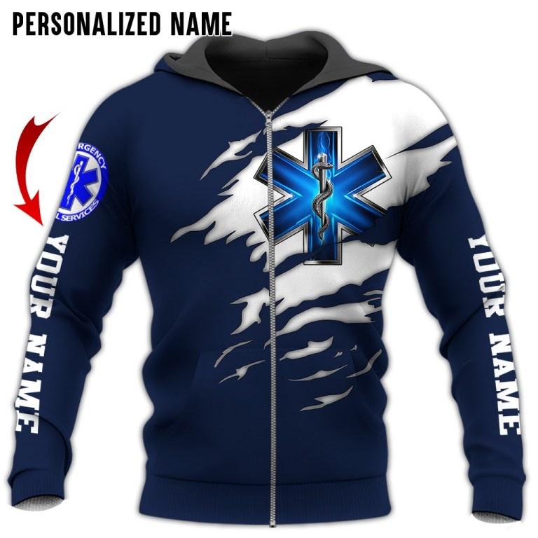 Premium EMS Personalized Name 3D All Over Printed Unisex Shirts