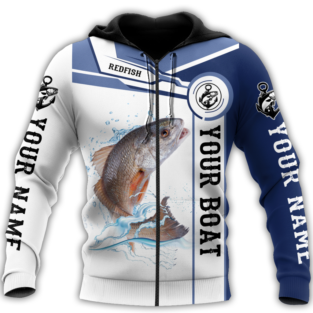 Custom name Redfish fishing Catch and Release 3D Design print shirts