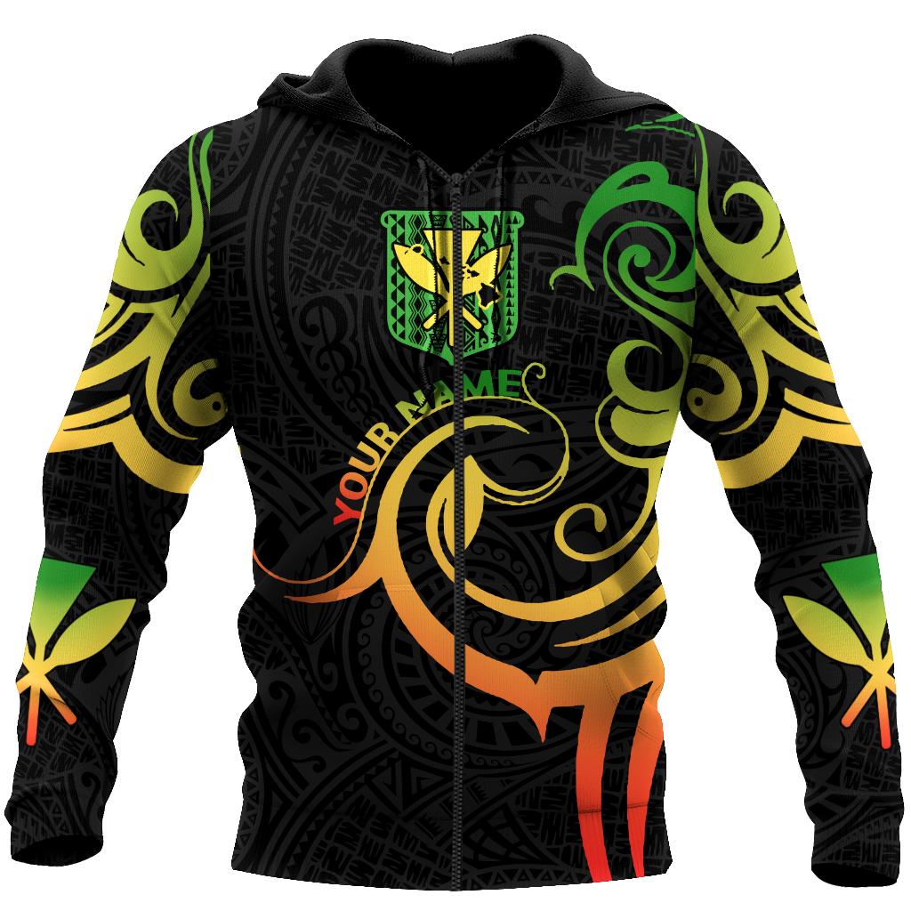 Polynesian Kanaka Hawaii Peronalized Name 3D Unisex Hoodie