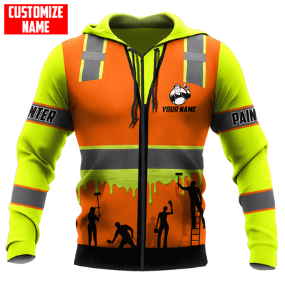 Tmarc Tee Personalized Name Painter 3D All Over Printed Unisex Shirts Safety