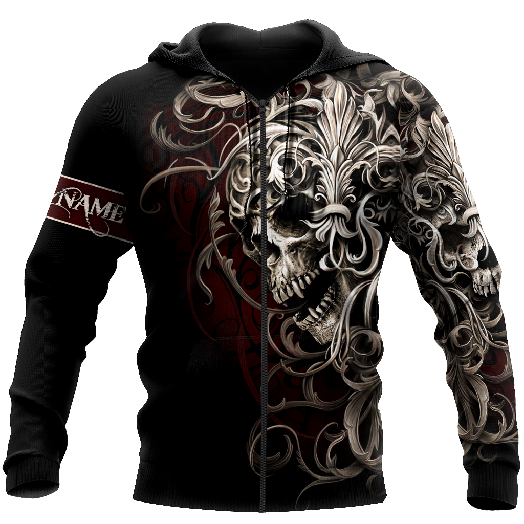 Customize Name Tattoo Skull Hoodie For Men And Women NTN06032104
