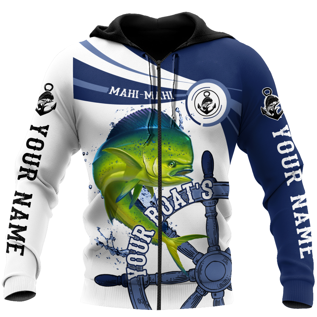 Custom name Mahi mahi fishing boat team Catch and Release 3D Design print shirts