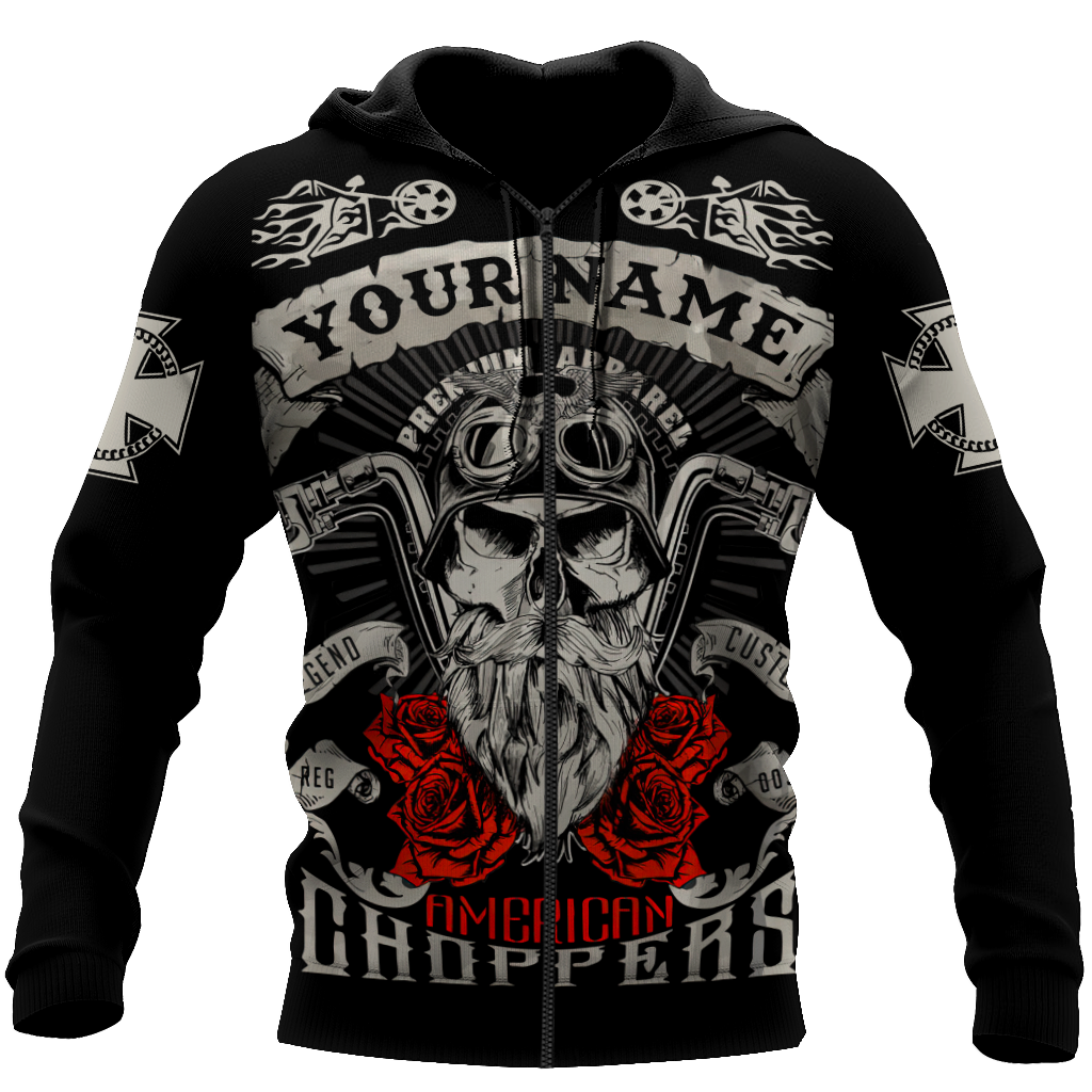 Customize Name Motorcycle Racing 3D All Over Printed Unisex Shirts American Chopper