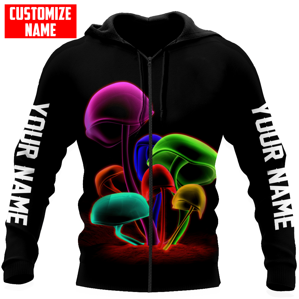 Customize Name Mushroom Hippie 3D All Over Printed Unisex Shirts
