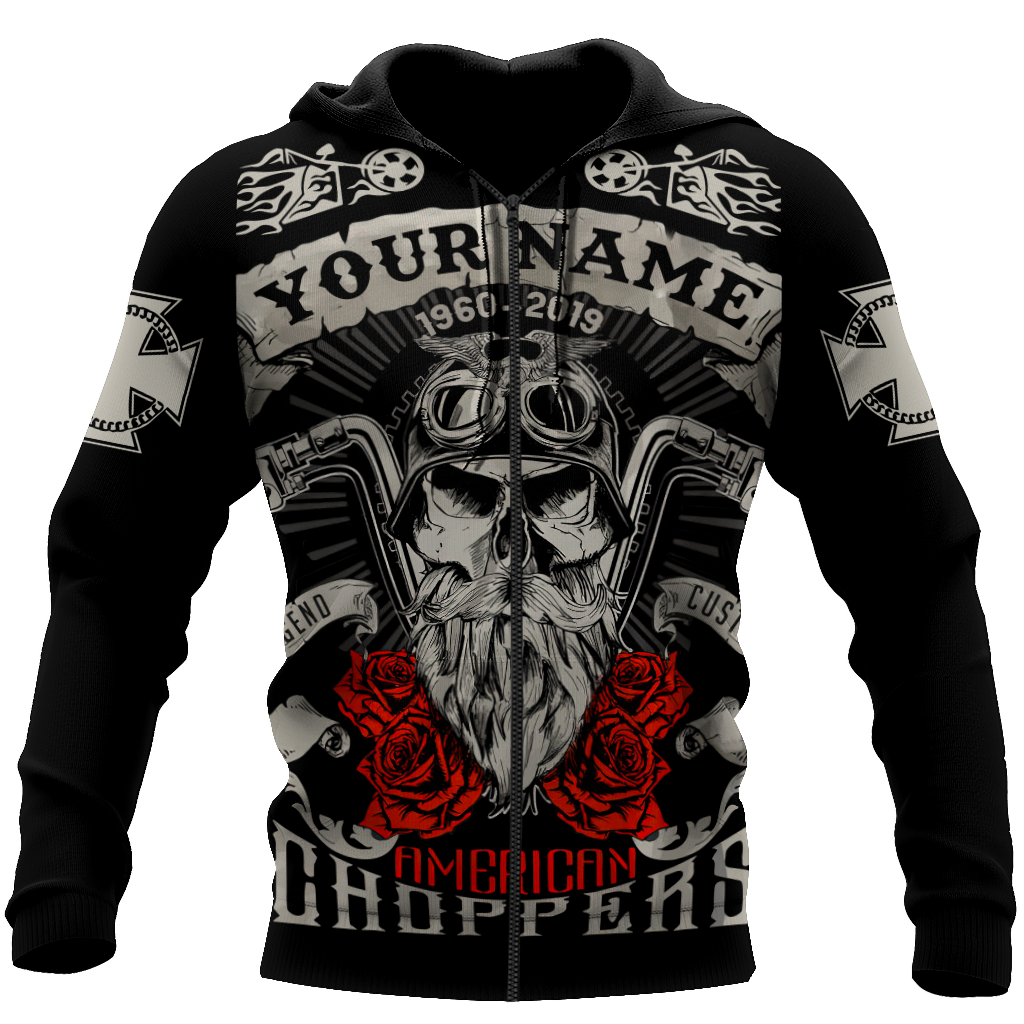 Customize Name Motorcycle Racing 3D All Over Printed Unisex Shirts American Choppers