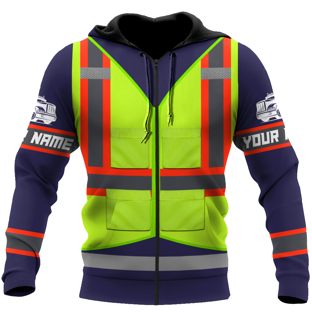Personalized Trucker Safety 3D Printed Unisex Shirts TN
