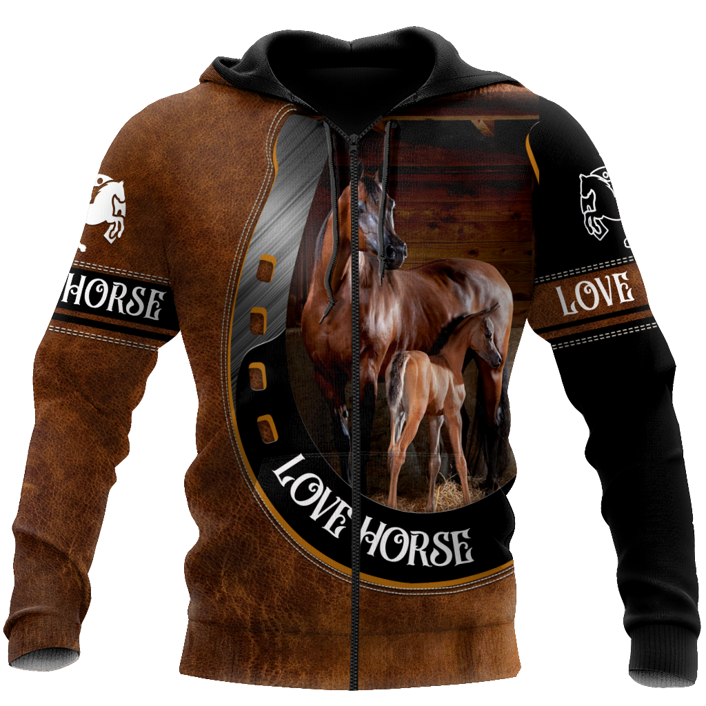 Love Horse 3D All Over Printed Shirts For Men And Women TN