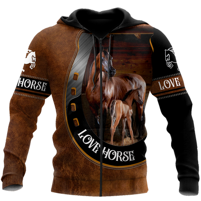 Love Horse 3D All Over Printed Shirts For Men And Women TN