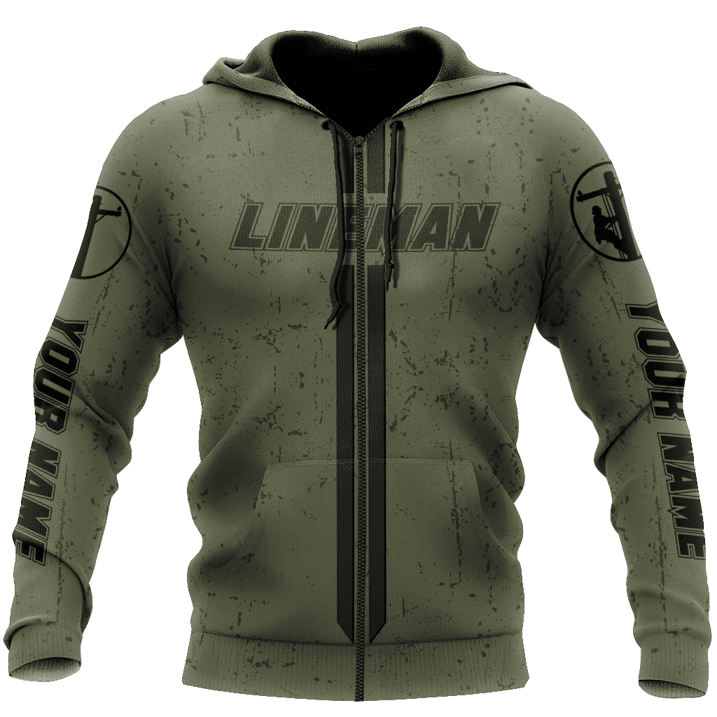 Customize Name Lineman Hoodie For Men And Women