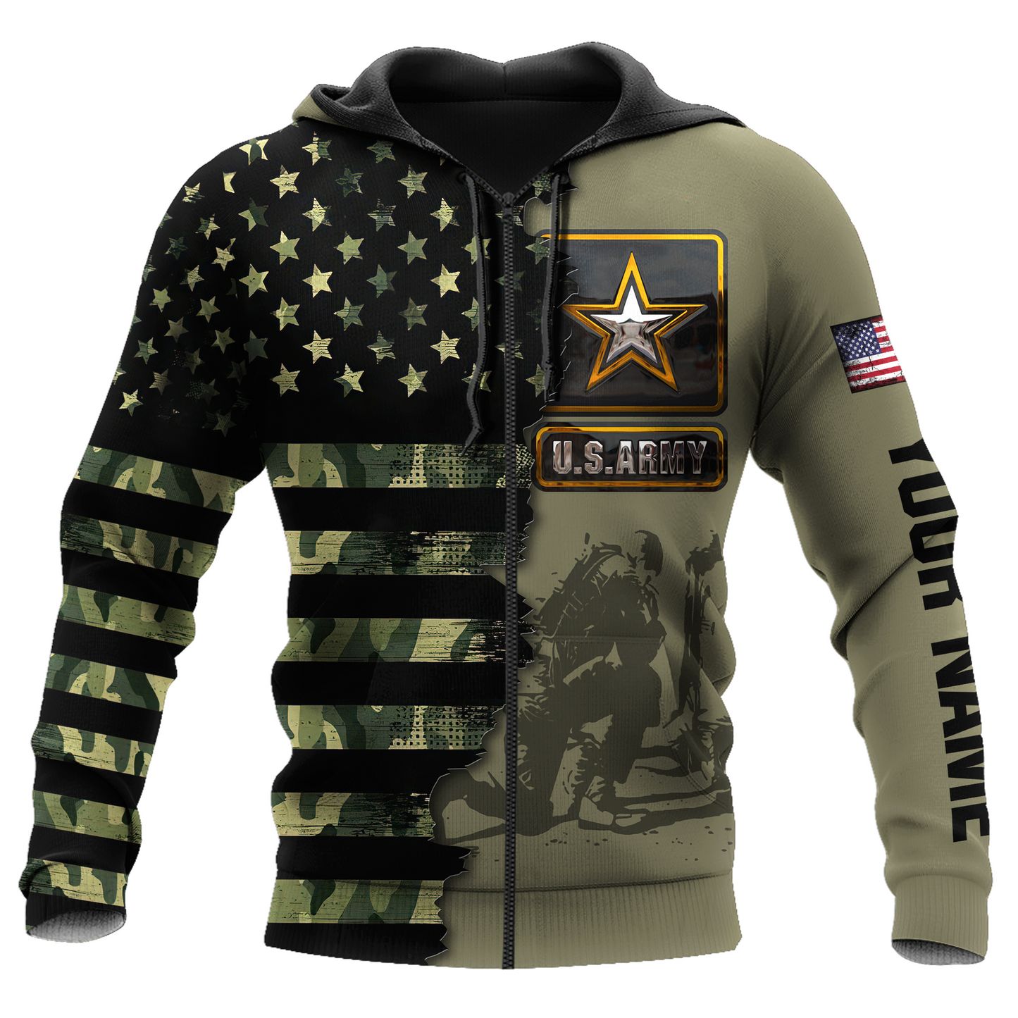 Personalized Name US Army Veteran 3D All Over Printed Shirts