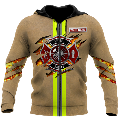 Customize Name Firefighter Hoodie Shirts For Men And Women