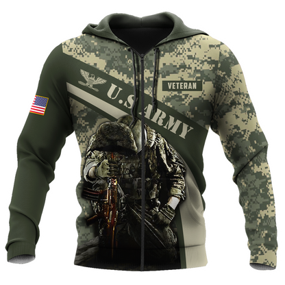 US Army Veteran 3D All Over Printed Shirts