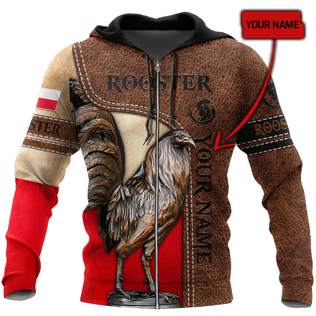 Personalized Polska Rooster 3D All Over Printed Unisex Hoodie