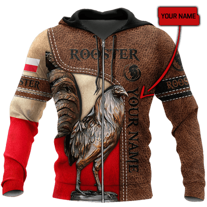 Personalized Polska Rooster 3D All Over Printed Unisex Hoodie