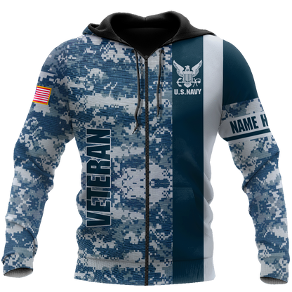 US Army Veteran Personalized name 3D All Over Printed Unisex Shirts