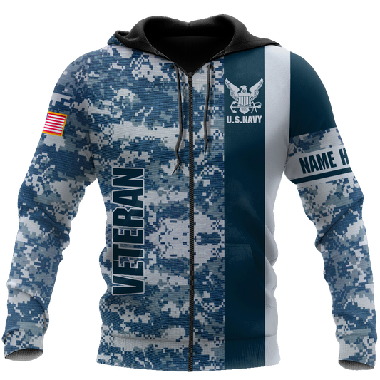 US Army Veteran Personalized name 3D All Over Printed Unisex Shirts