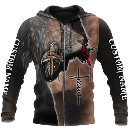Premium Unisex Hoodie 3D All Over Printed Easter Day Christian Jesus Custom Name No16 ML