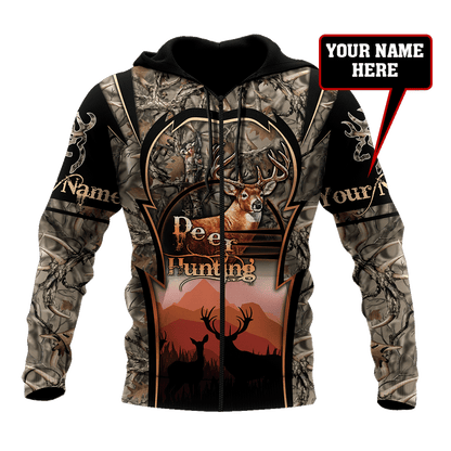 Deer Hunting Persionalized Name 3D All Over Printed Shirts