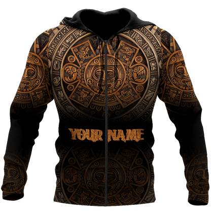 Persionalized Name Azteca Mexicano 3D All Over Printed Unisex Hoodie