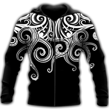 Premium Unisex Hoodie Polynesian Octopus Tattoo ML