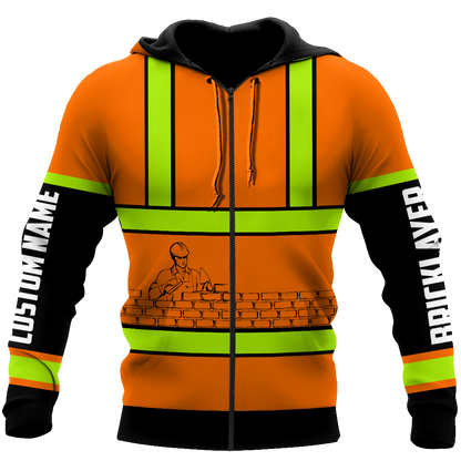Premium Unisex Hoodie Customize Bricklayer Safety ML