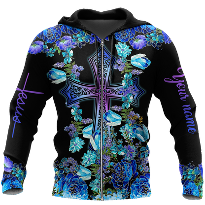 Premium Christian Jesus Personalized Name 3D All Over Printed For Men Shirts - Amaze Style™-Apparel