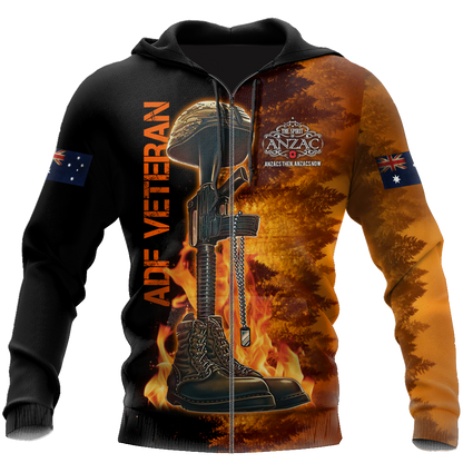 Honor the fallen ADF Veteran 3D print shirts