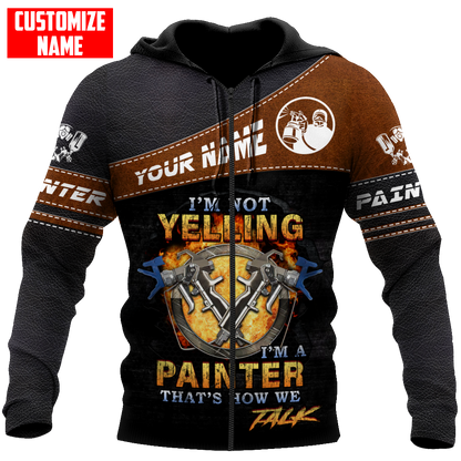 Tmarc Tee Personalized Name Painter 3D All Over Printed Unisex Shirts Leather Texture Ver 2