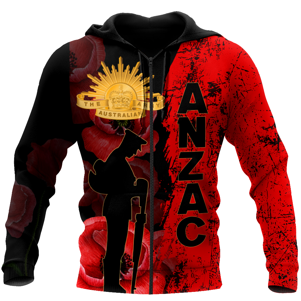 Premium Anzac Day New Zealand And Australia Culture Poppy 3D Printed Unisex Shirts TN