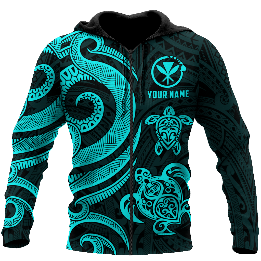 Kanaka Polynesian Turtle Personalized Name 3D Unisex Shirt