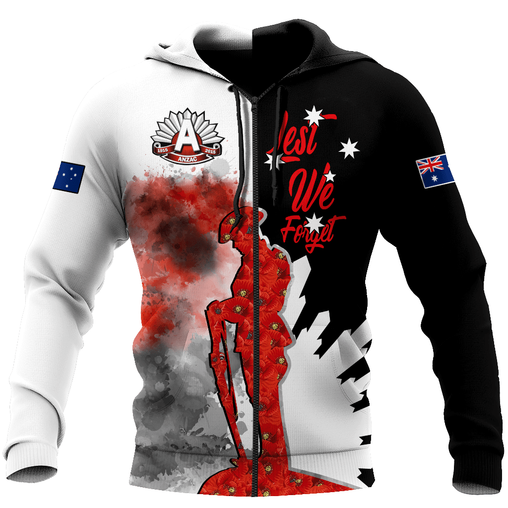Premium Unisex Hoodie Anzac Day Remember Them ML