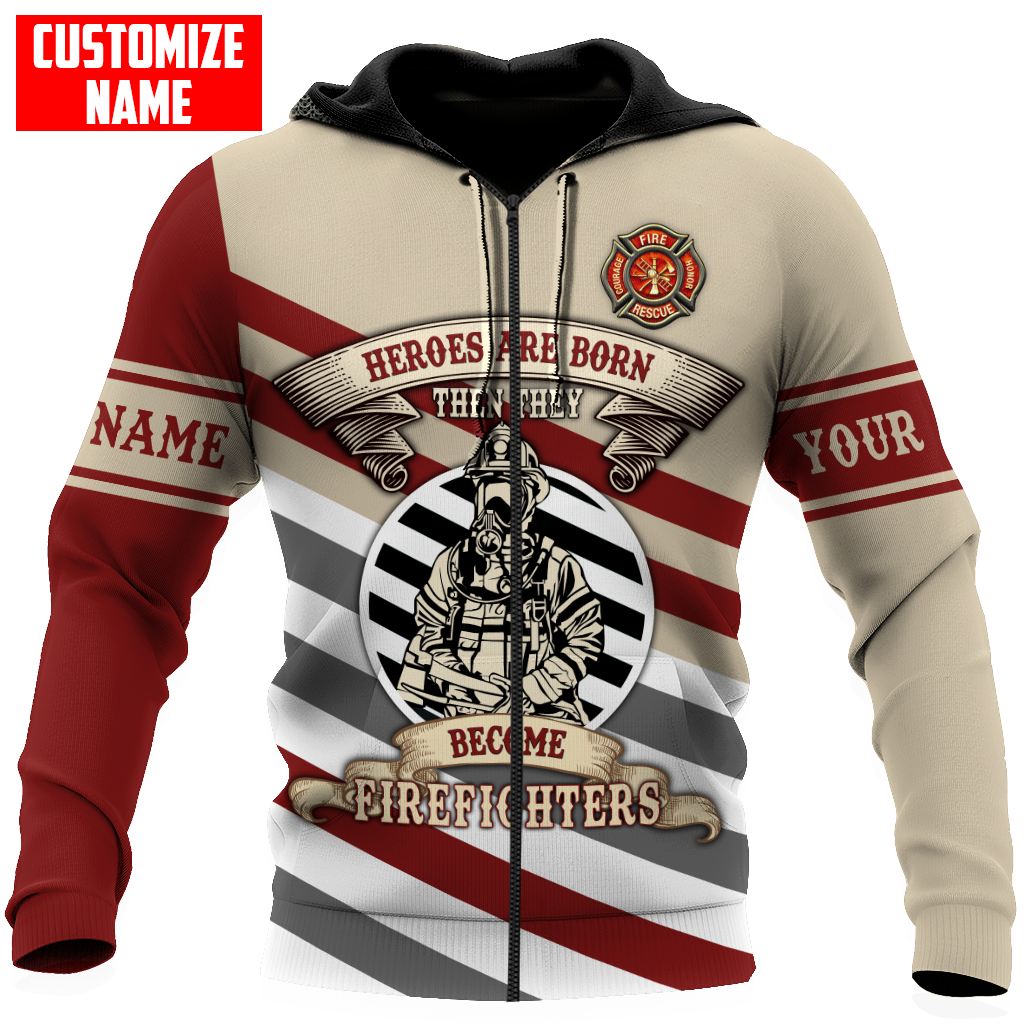 Customize Name Firefighter 3D All Over Printed Unisex Shirts