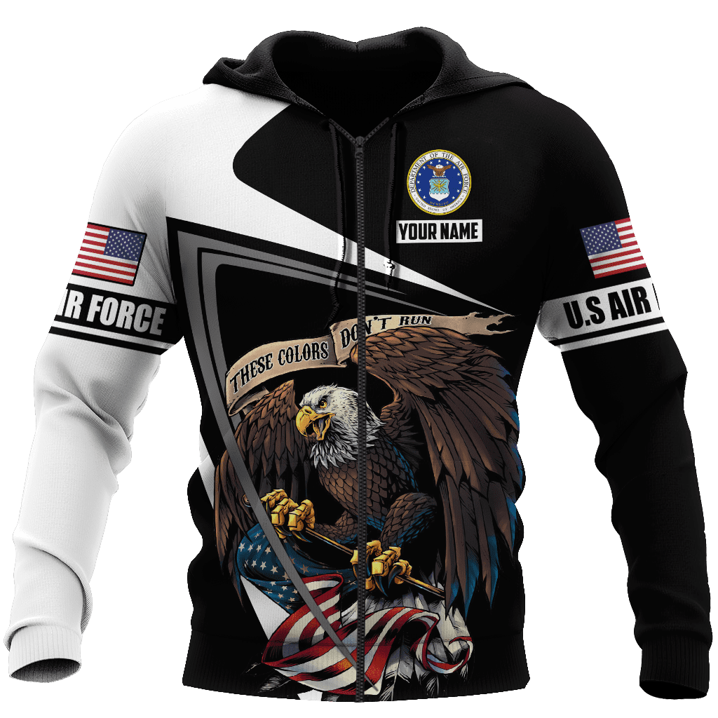 Custom name US Air Force Veteran 3D printed shirts Proud Military
