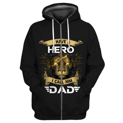 I have a Hero I call him Dad - T shirt Style for Men Father's Day Gift