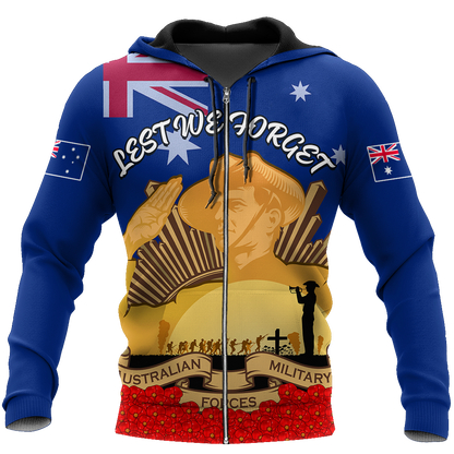 Premium Anzac Day Lest We Forget 3D All Over Printed Unisex