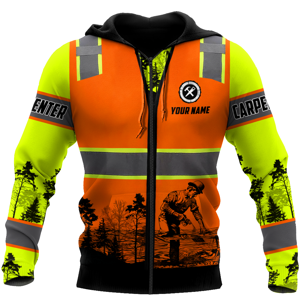 Personalized Name Carpenter 3D All Over Printed Unisex Shirts Safety