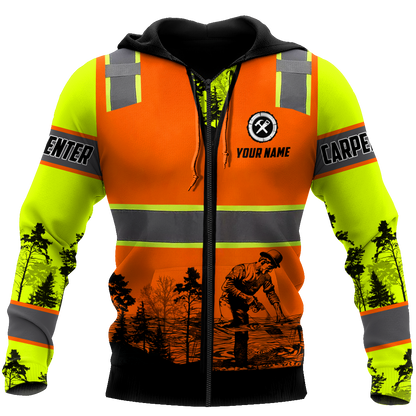 Personalized Name Carpenter 3D All Over Printed Unisex Shirts Safety