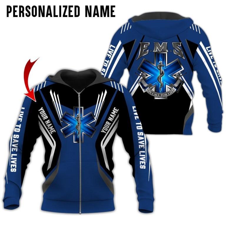 Premium EMS Personalized Name 3D All Over Printed Unisex Shirts