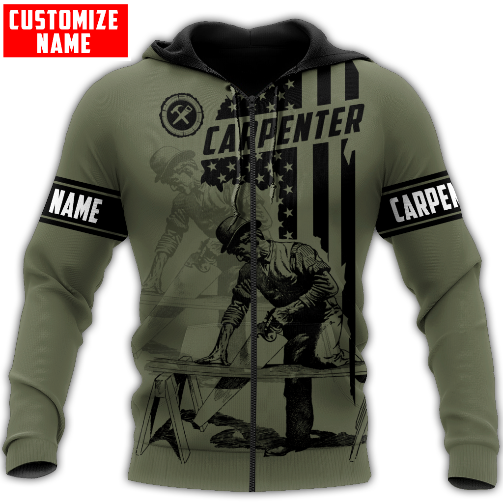 Personalized Name American Carpenter 3D All Over Printed Unisex Shirts Ver 4