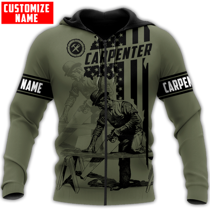 Personalized Name American Carpenter 3D All Over Printed Unisex Shirts Ver 4