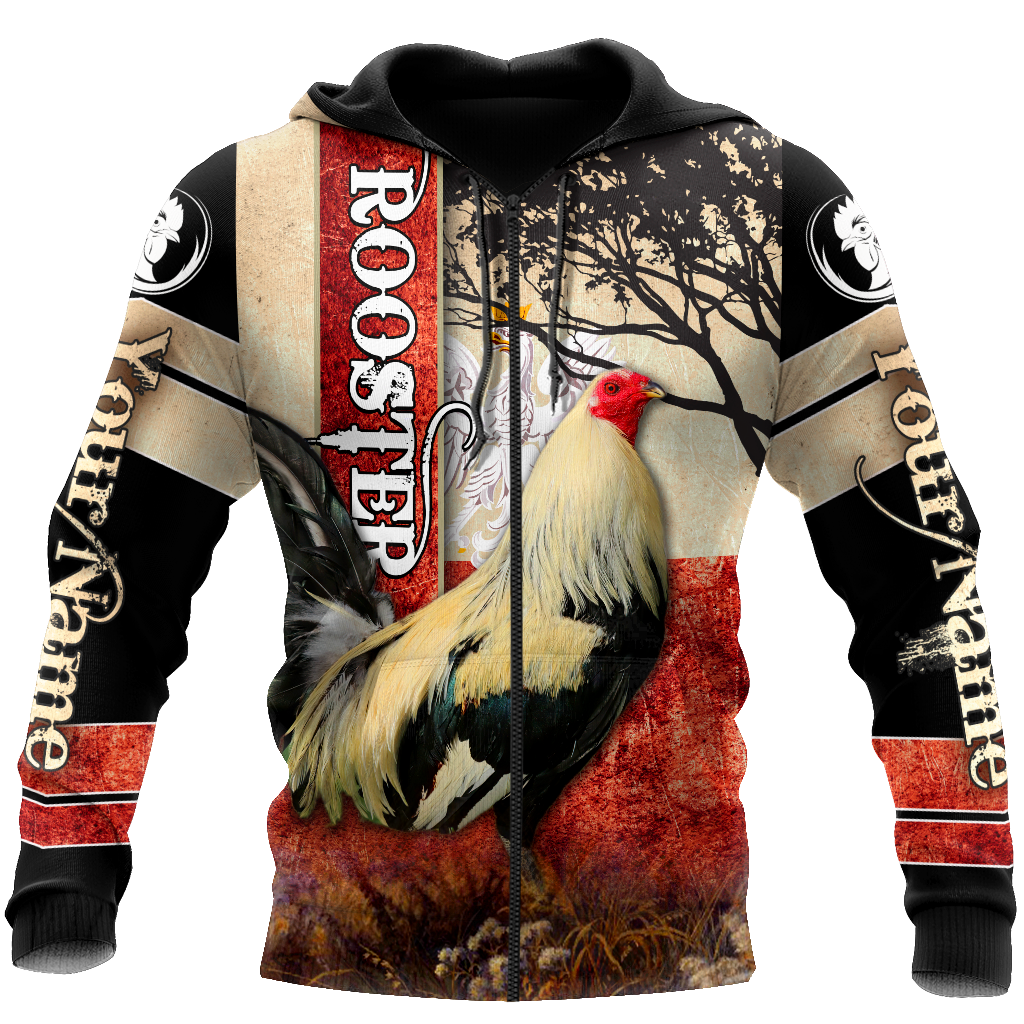Personalized Polska Rooster 3D All Over Printed Unisex Hoodie