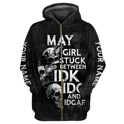 Customize Name Skull Hoodie For Men And Women TNA26042101