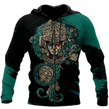 Aztec Warrior 3D All Over Printed Unisex Hoodie no3