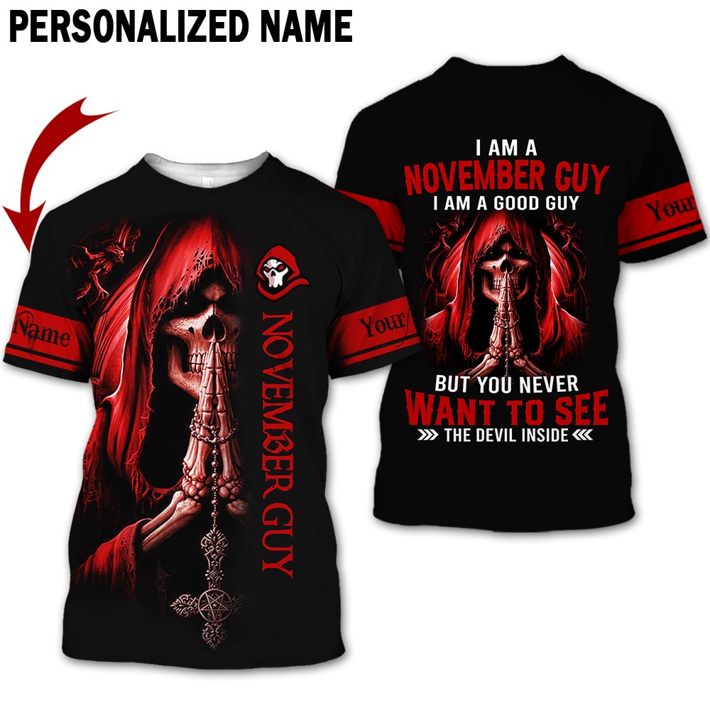 Personalized Name November Guy 3D All Over Printed Apparel