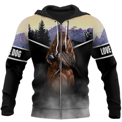 Pheasant Setter Hunting 3D All Over Printed Shirts For Men And Women JJ080203 - Amaze Style™-Apparel