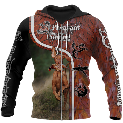 Pheasant Vizsla Hunting 3D All Over Printed Shirts For Men And Women JJ110202 - Amaze Style™-Apparel
