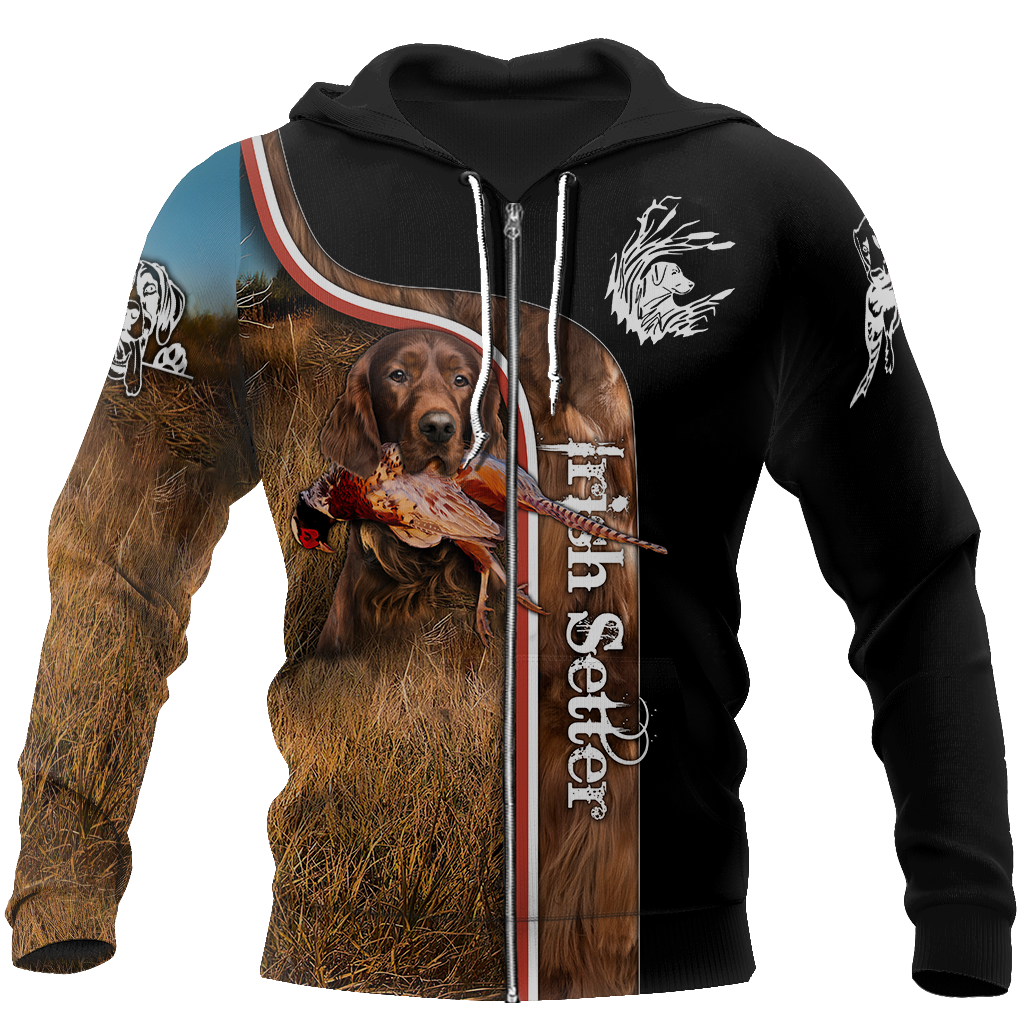 Pheasant Setter Hunting 3D All Over Printed Shirts For Men And Women JJ100201 - Amaze Style™-Apparel