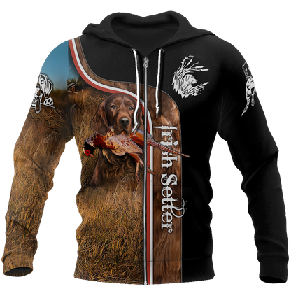 Pheasant Setter Hunting 3D All Over Printed Shirts For Men And Women JJ100201 - Amaze Style™-Apparel